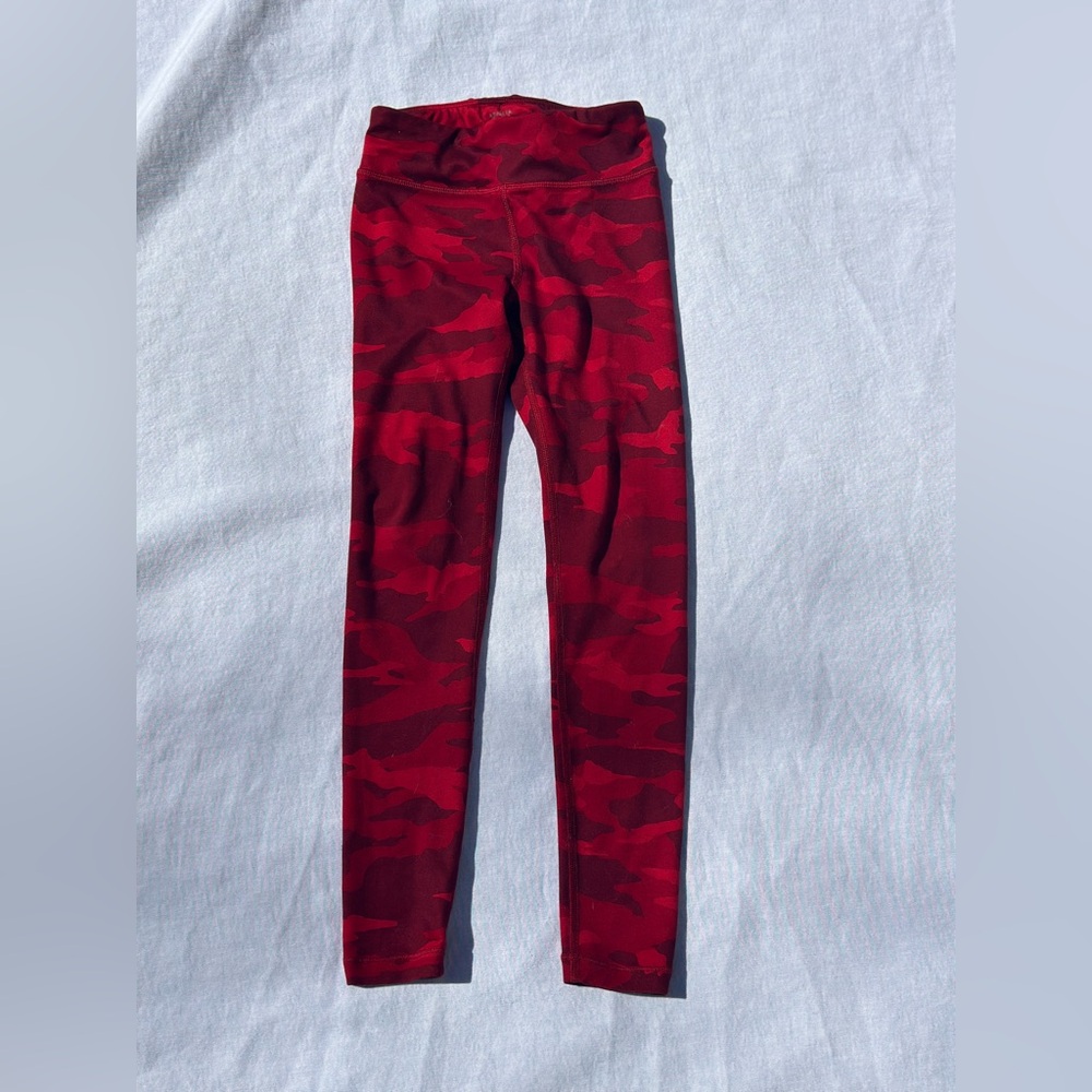 Athleta Girl Red Camo Leggings size XS